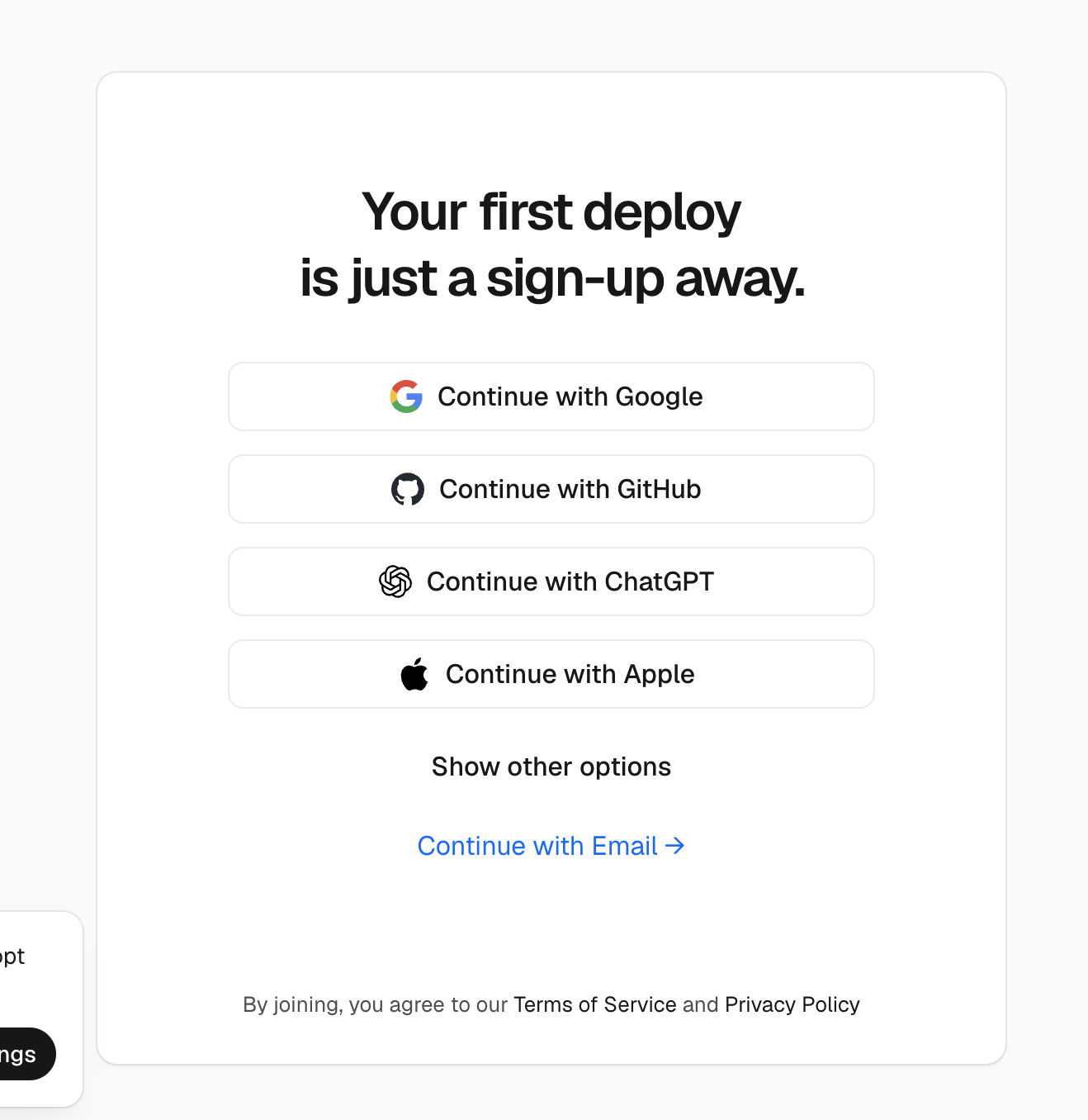 Opret konto: Continue with GitHub