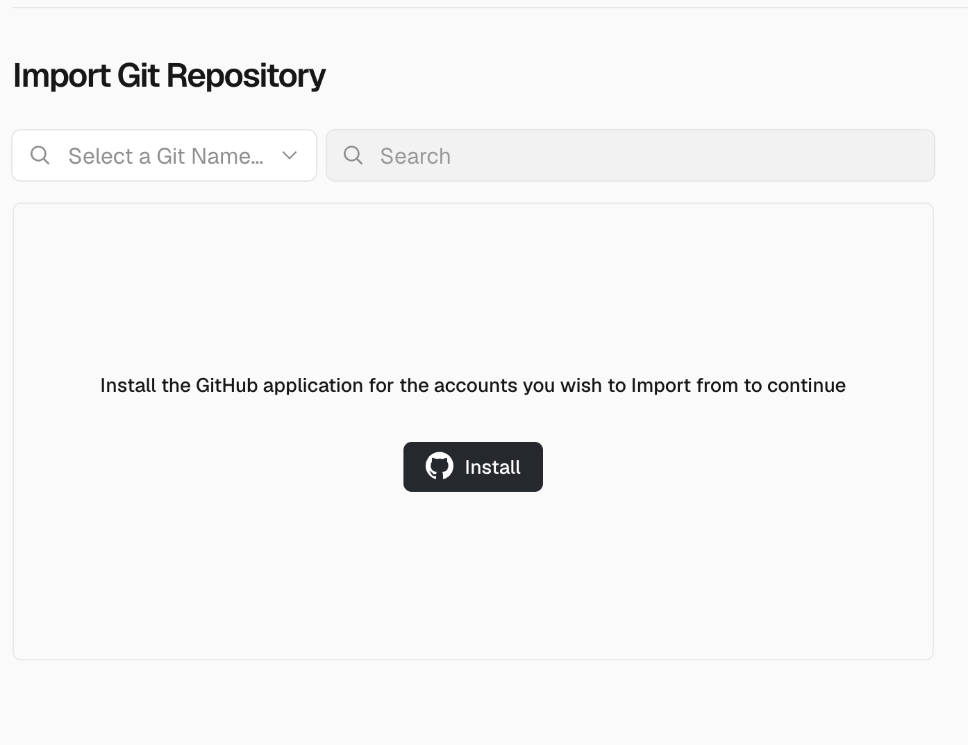 Install, så Vercel kan se jeres GitHub-repositories